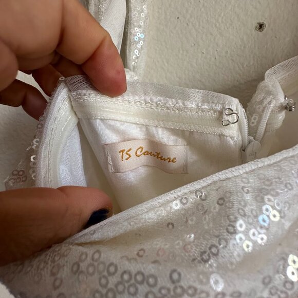 TS Couture Sparkly White Prom Dress or Wedding Gown - Picture 3 of 10